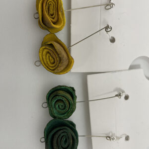 ARETES DE CASCARA DE NARANJA 3X1 CM AMARILLO